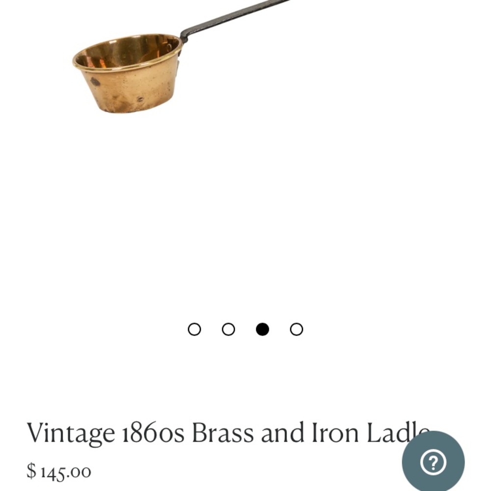 VINTAGE LATE 1800s BRASS AND IRON LADLE KITCHEN DECOR - Picture 16 of 16